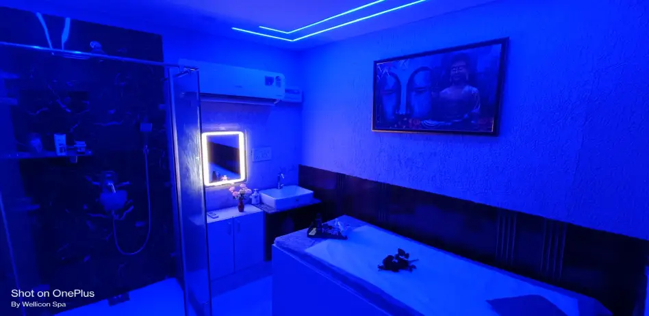 Professional massage therapy room at Wellicon Body Spa